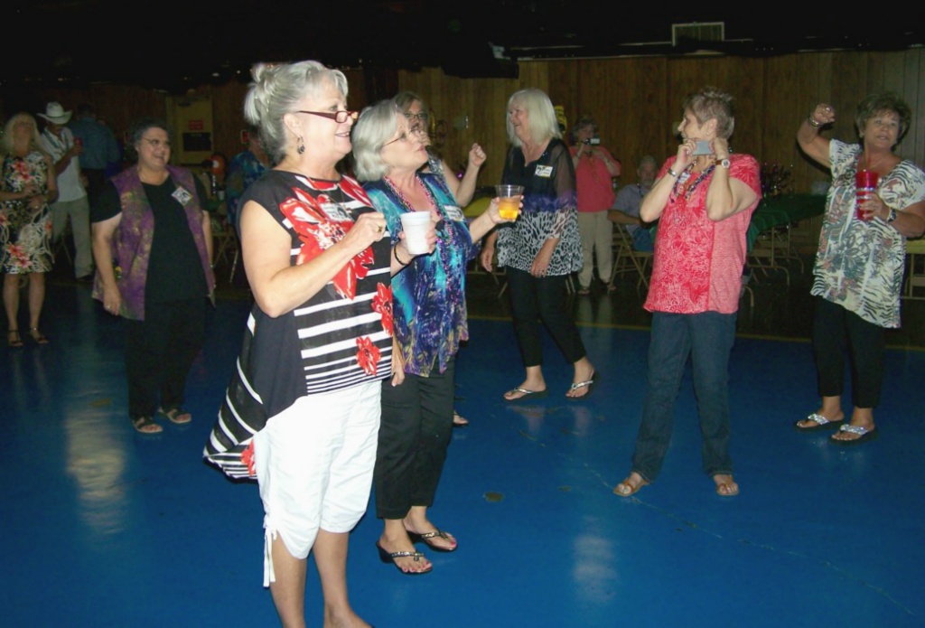 Besties Chrissy Dupuis and Sharon Lewis singing along